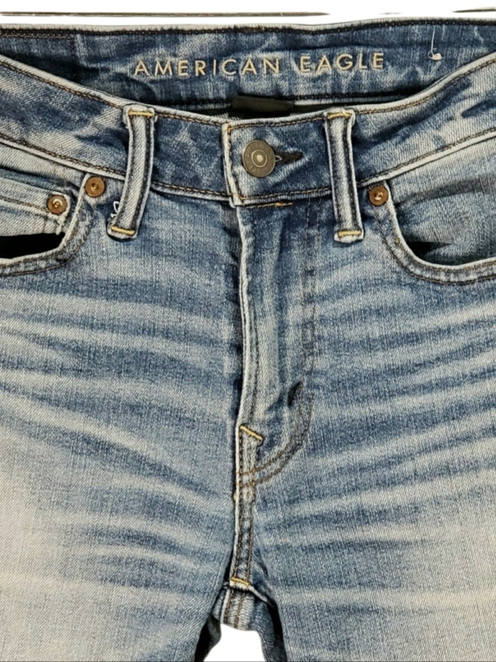 AMERICAN EAGLE Airflex Slim Light Wash Blue Jeans | 28x34